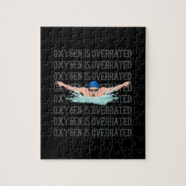 Swim Swimmer Love Funny Swimming Boy Sport Jigsaw Puzzle (Vertical)