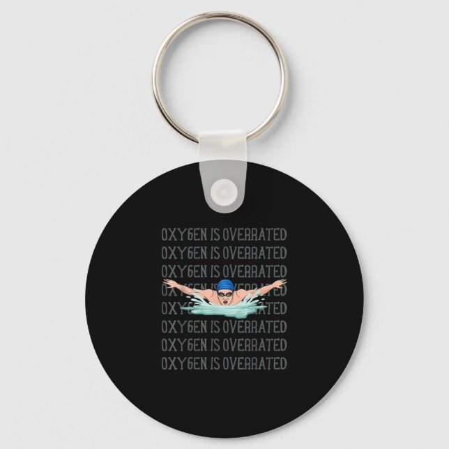 Swim Swimmer Love Funny Swimming Boy Sport Keychain (Front)