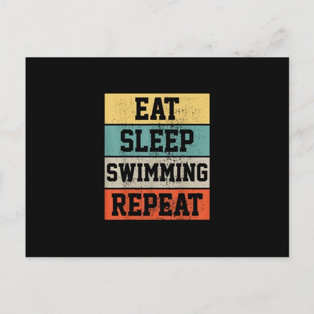 Swim Swimmer Swimming   Gift Announcement Postcard (Front)