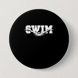 Swim Swimmers Competitive Swimming Athletic Gift 3 Inch Round Button