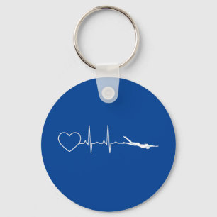 Swim - Swimming Heartbeat Keychain