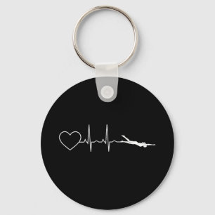 Swim - Swimming Heartbeat Keychain