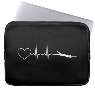 Swim - Swimming Heartbeat Laptop Sleeve