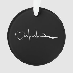 Swim - Swimming Heartbeat Ornament