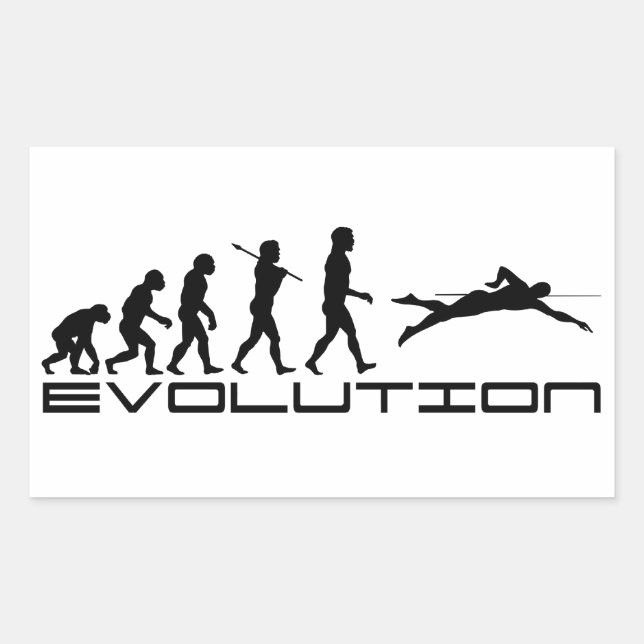 Swim Swimming Swimmer Sport Evolution Art Sticker (Front)