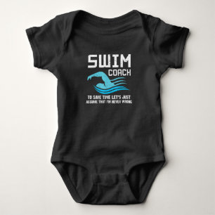 Swim Teacher Swimming Coach Baby Bodysuit