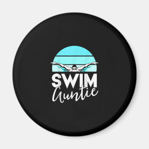 Swim Team Aunt Auntie Nephew Swimming Swimmer Gift Magnet