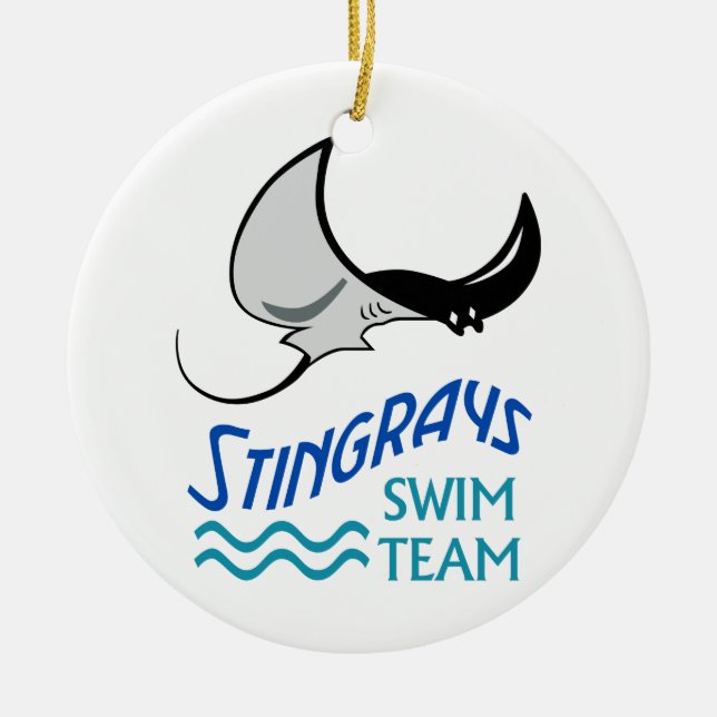 Swim Team Ceramic Ornament (Front)
