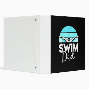 Swim Team Dad Far School Swimming Meet Swimmer Binder