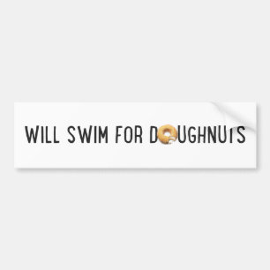 Swim Team, funny doughnuts, swimmer Bumper Sticker