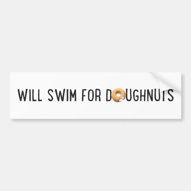 Swim Team, funny doughnuts, swimmer Bumper Sticker (Front)