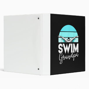 Swim Team Grandpa Papa Swimming Meet Swimmer Gift Binder