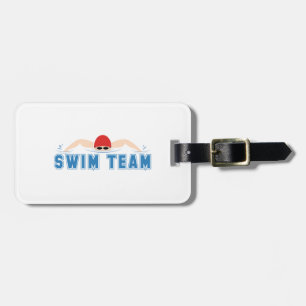 Swim Team Luggage Tag