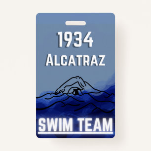 Swim Team Novelty Badge