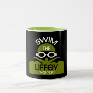 Swim The Liffey River Dublin Ireland Two-Tone Coffee Mug