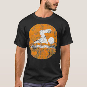Swim Vintage Orange Swim Icon  T-Shirt