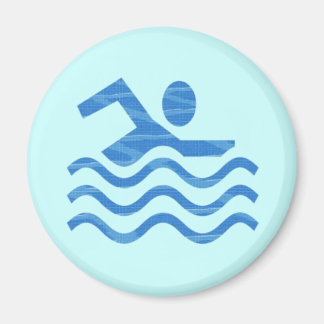 Swim Waves Magnet Magnets (Front)