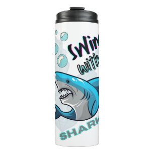 swim with sharks thermal tumbler