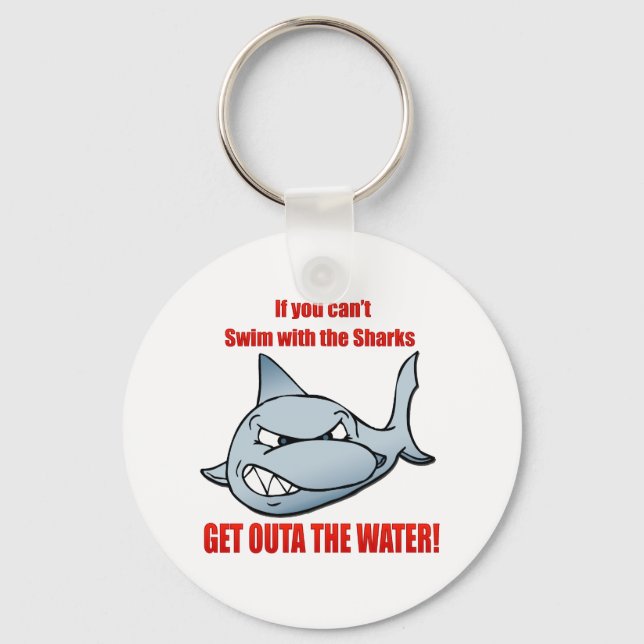 Swim with the Sharks Keychain (Front)