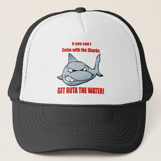 Swim with the Sharks Trucker Hat (Front)