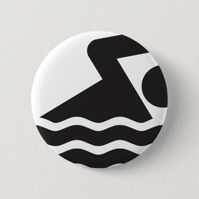 Swimmer 2 Inch Round Button (Front)