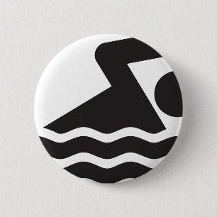 Swimmer 2 Inch Round Button