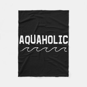Swimmer Boating Aquaholic Swimming Water Sports Lo Fleece Blanket