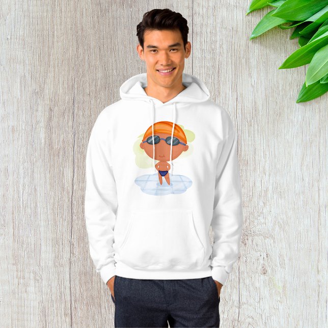 Swimmer Boy in Goggles and Swim Cap Hoodie (Creator Uploaded)