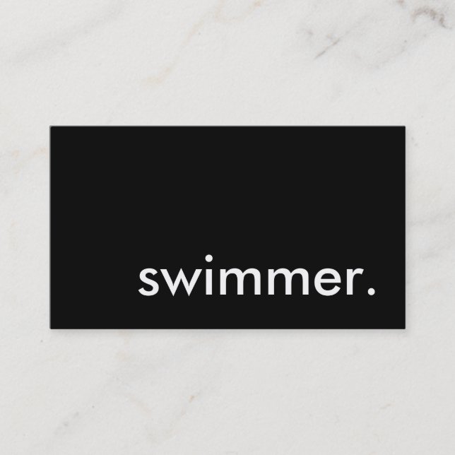 swimmer. business card (Front)