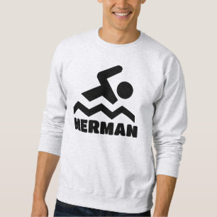 SWIMMER DAD MERMAN MEN'S T-SHIRT SWEATSHIRT