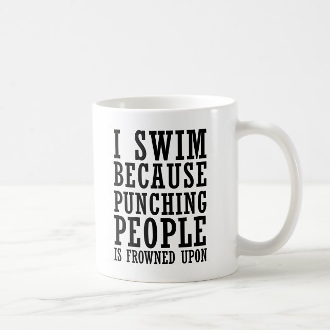 swimmer funny mems  coffee mug (Right)
