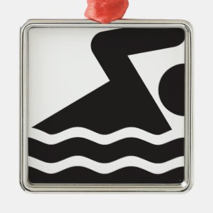 Swimmer Metal Ornament
