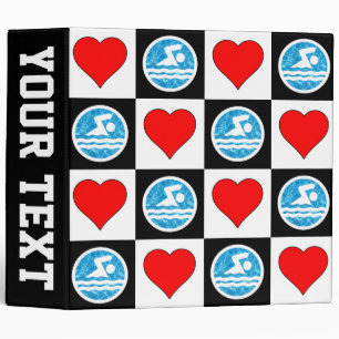Swimmer or Swim Team Custom Name/Text Binder