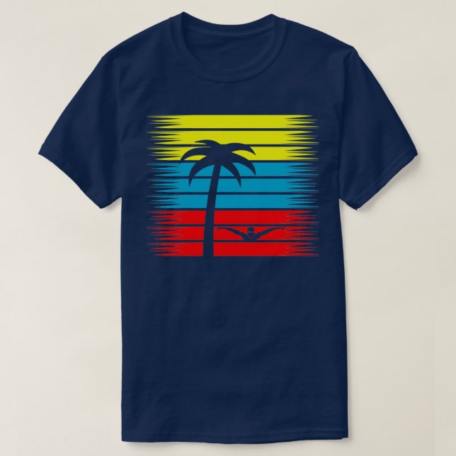 Swimmer palm T-Shirt (Design Front)