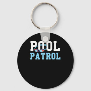 Swimmer Pool Patrol Coach Dad Keychain