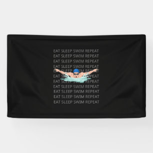 Swimmer Swim Love Funny Swimming Boy Sport Banner