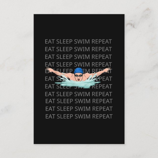 Swimmer Swim Love Funny Swimming Boy Sport Enclosure Card (Front)