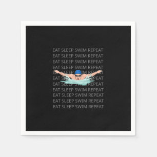 Swimmer Swim Love Funny Swimming Boy Sport Napkin