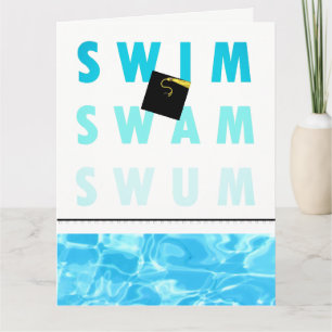 Swimmer Swim Team Graduation Card