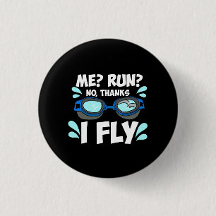 Swimmer Swimming 1 Inch Round Button