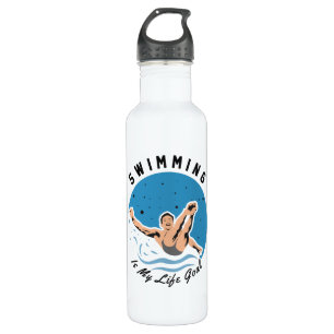 swimmer - Swimming is My Life Goal 710 Ml Water Bottle