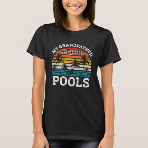 Swimmer Swimming Joke Retro Grandfather Pee In Poo T-Shirt
