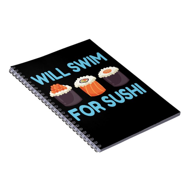 Swimmer Swimming   Notebook (Right Side)