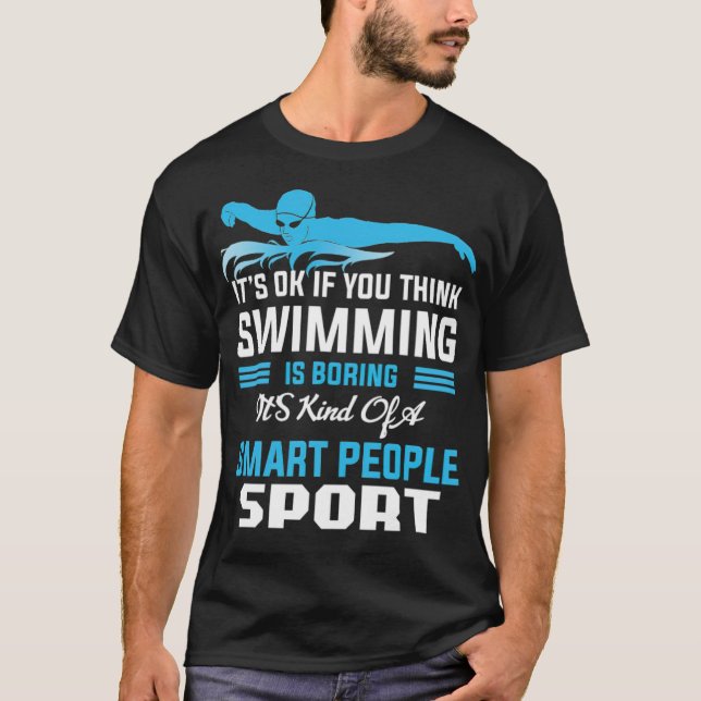 Swimmer swimming pool dive sport tournament gift g T-Shirt (Front)