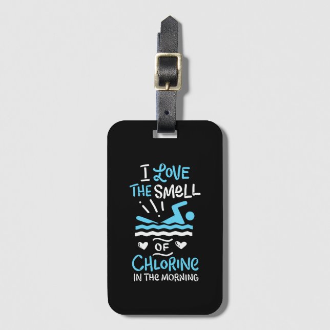 Swimmer Swimming Swim Sport Gift Luggage Tag (Front Vertical)