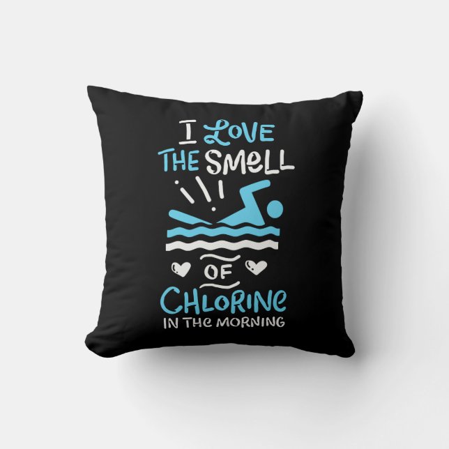 Swimmer Swimming Swim Sport Gift Throw Pillow (Front)