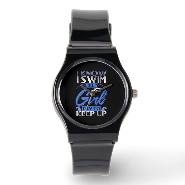 Swimmer Swimming Swim Sport Gift  Watch (Front)