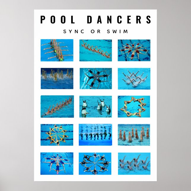Swimmer Synchronized Swimming Poster (Front)