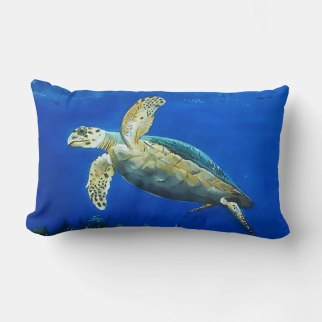 Swimmer (turtle) lumbar pillow (Front)