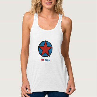 Swimmer's back, curved cut, RED STAR Tank Top
